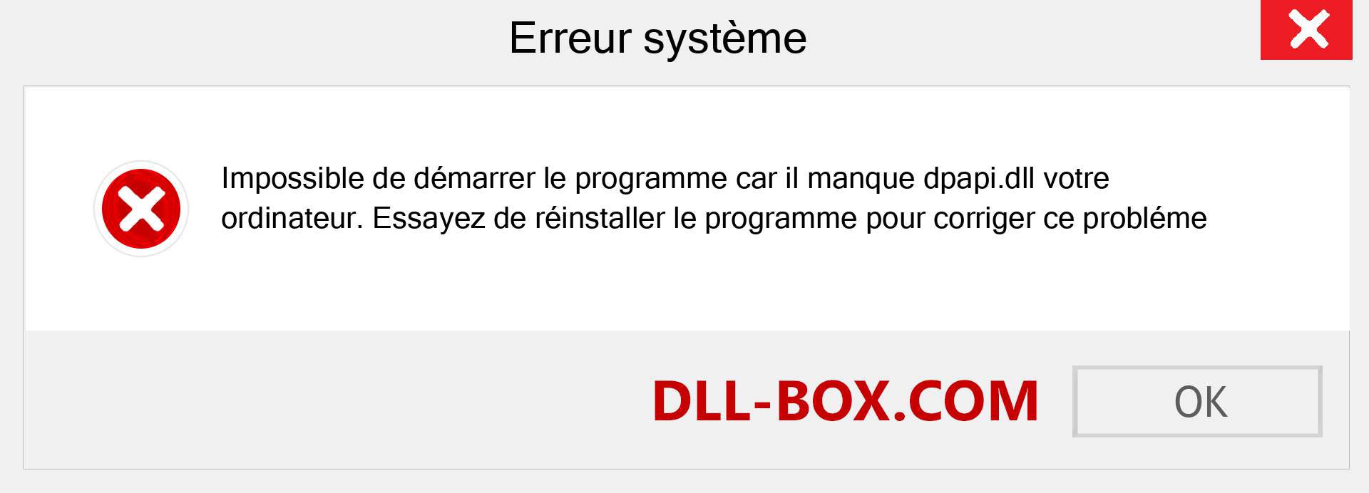 Le fichier dpapi.dll est manquant ?. Télécharger pour Windows 7, 8, 10 - Correction de l'erreur manquante dpapi dll sur Windows, photos, images